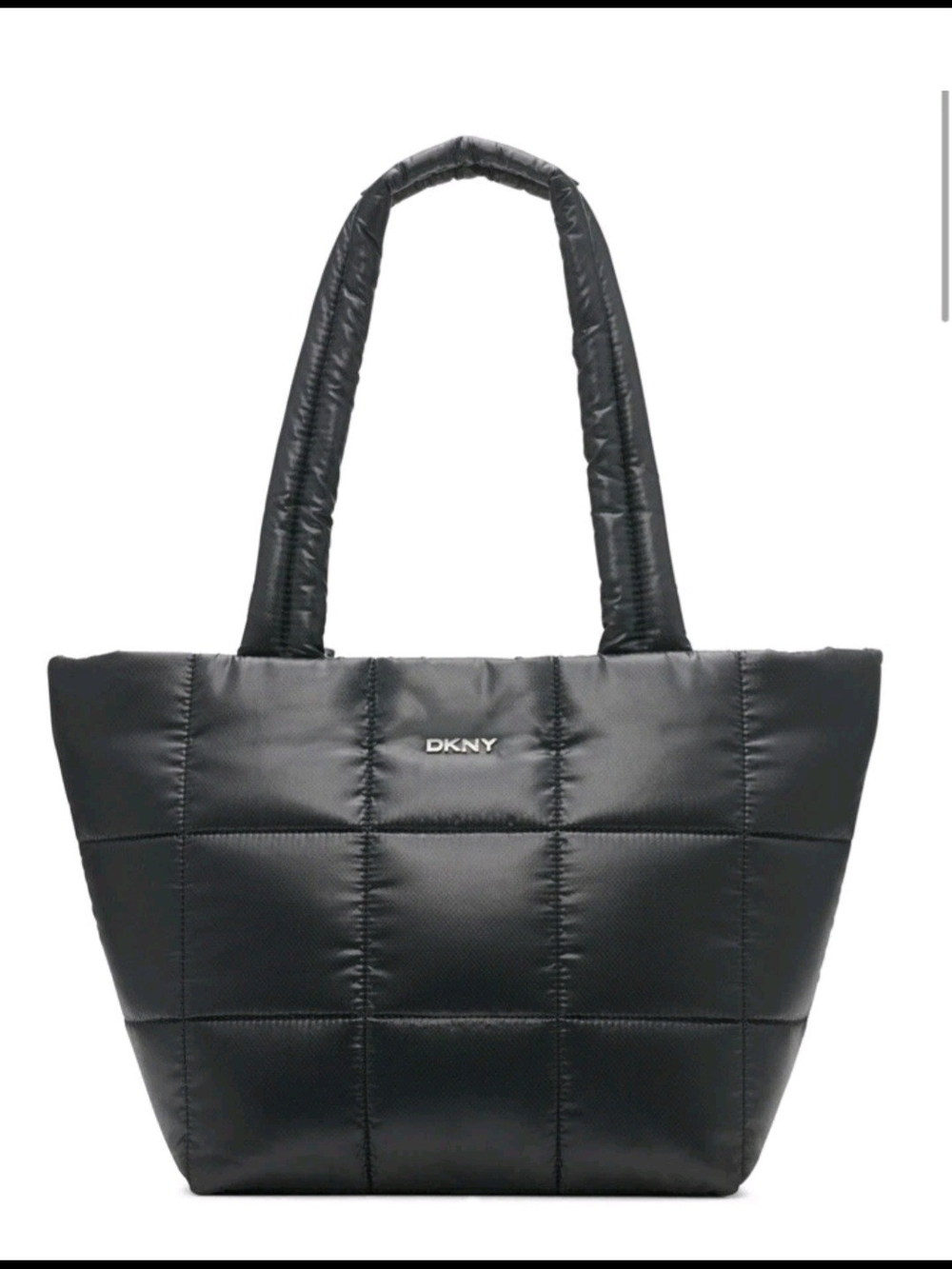 DKNY GIANI Quilted Black Tote Bag - Nylon